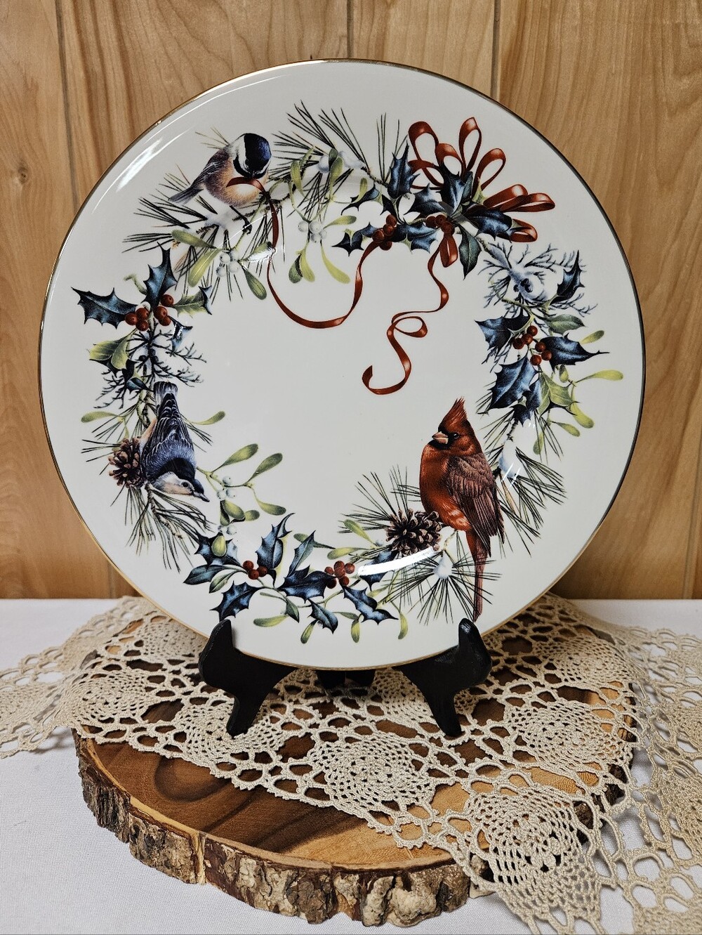 Lenox Winter Greetings Dinner Plate New W/O Tag Made In USA